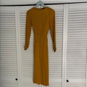 Zara Mustard Long Sleeve Dress